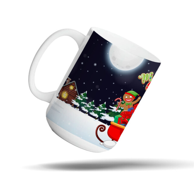 Bring Christmas Cheer to Your Drinks with the 15oz Ceramic Mug!