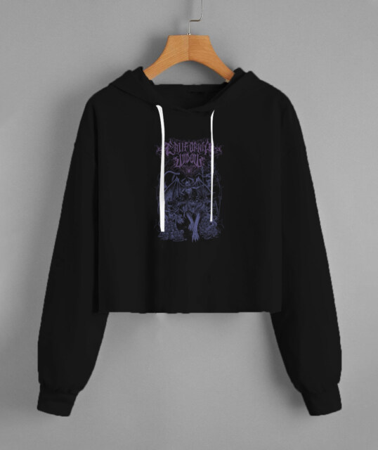 Soft Threat Lady's Cropped Hoodie