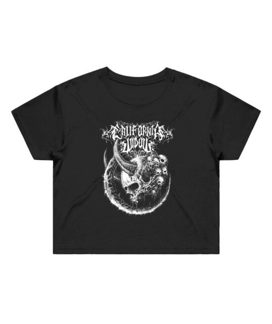 Skull Lady's Cropped T-Shirt
