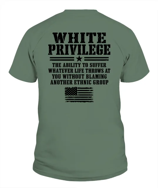 Conservative Voice White Privilege Suffer Without Blaming Others Conservative Pride Flag Tee