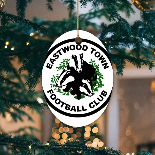 Custom Oval Ceramic Ornament - Football Club Crest & Fan Gift