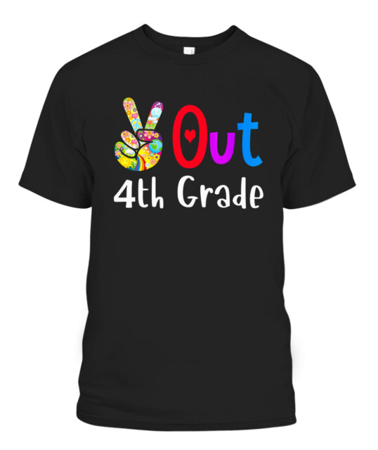 PEACE OUT 4TH GRADE TIE DYE GRADUATION CLASS OF 2021 VIRTUAL SHIRT