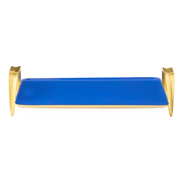 Oscar Accent Tray – Solid Brass Enamel Decorative Serving Tray