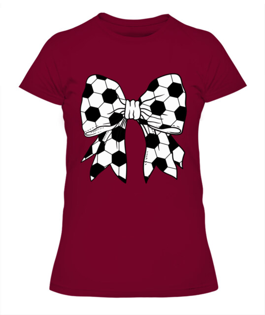 Soccer Bow Women’s T-Shirt | Cute Sporty Graphic Tee