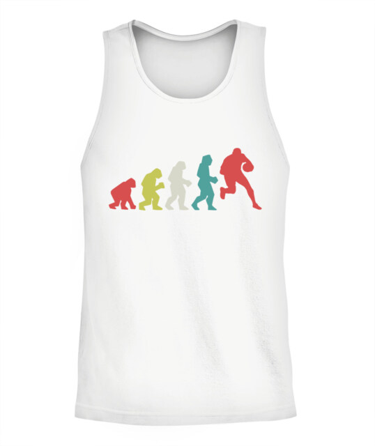 Colorful Rugby Evolution Shirt – Unisex T-Shirt & Tank Top for Rugby Fans and Players