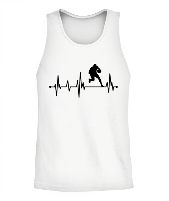 Rugby Heartbeat Shirt – Unisex T-Shirt & Tank Top for Rugby Players & Fans