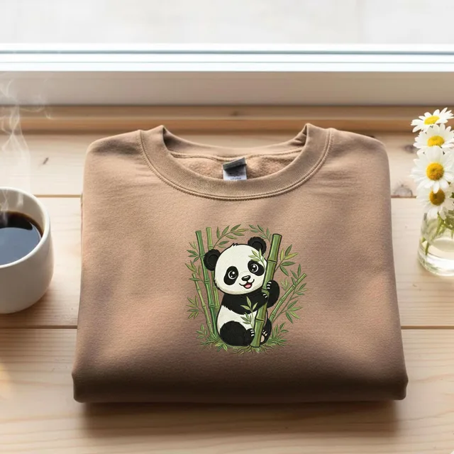 Cute Panda Sweatshirt – Bamboo Animal Cottagecore