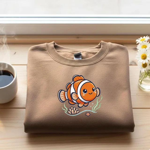 Clownfish Sweatshirt – Cute Kawaii Ocean Fish