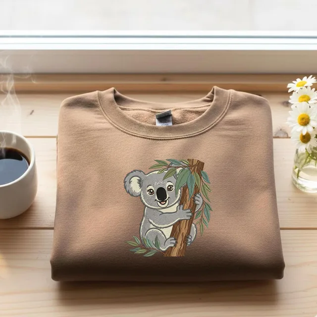 Koala Sweatshirt – Cute Eucalyptus Animal Cottagecore