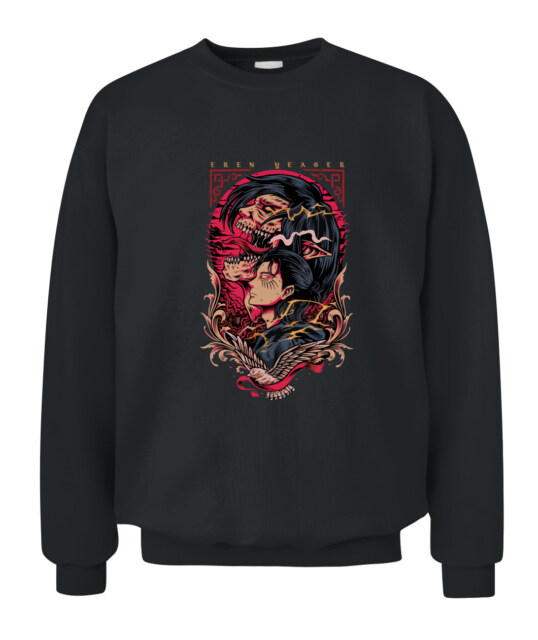 POD Sweatshirt Featuring Attack on Titan – A Strong Style for Anime Fans