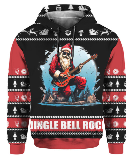 POD Hoodie – Rockin’ Santa Claus for a Fun Christmas