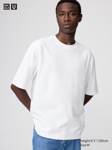 AIRism Cotton Oversized T-Shirt | Half-Sleeve