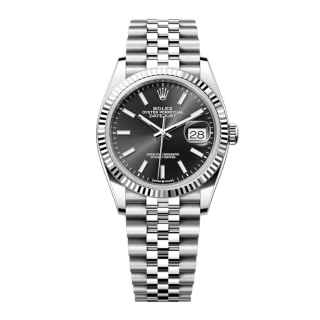Rolex 126234 Datejust with Black Dial on Jubilee Watch