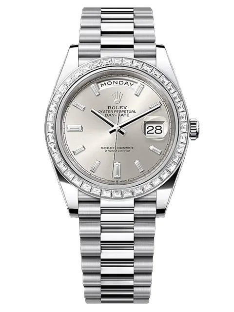 Rolex Day-Date Men's Watch with stones with Japanese mechanical movement 40mm
