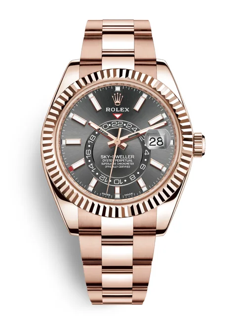 Rolex Sky-Dweller Blue Dial Rose Gold Men's Watch