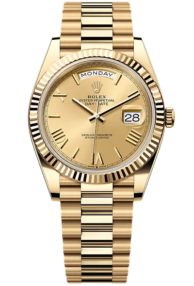 Rolex Day-Date 40 Champagne Dial 18K Yellow Gold President Automatic Men's Watch 228238CRSP
