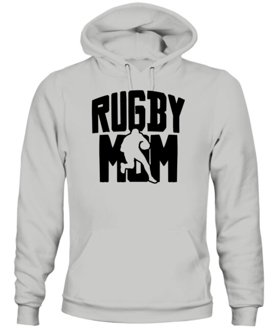Unisex Rugby Clash Hoodie Sweatshirt – Fierce Player Silhouette Pullover for Sports Fans