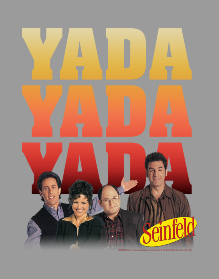 Men's Seinfeld Yada Yada Yada Cast Photo Adult T-Shirt