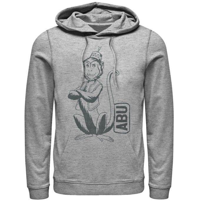 Men's Aladdin Cartoon Abu Profile Adult Pull Over Hoodie