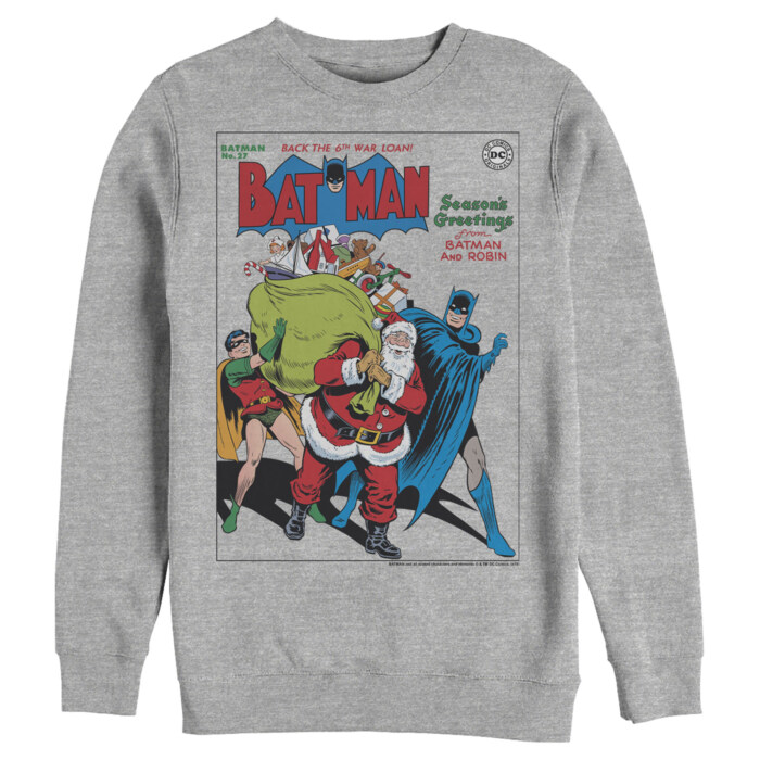 Men's Batman Christmas Vintage Season Greetings Adult Sweatshirt
