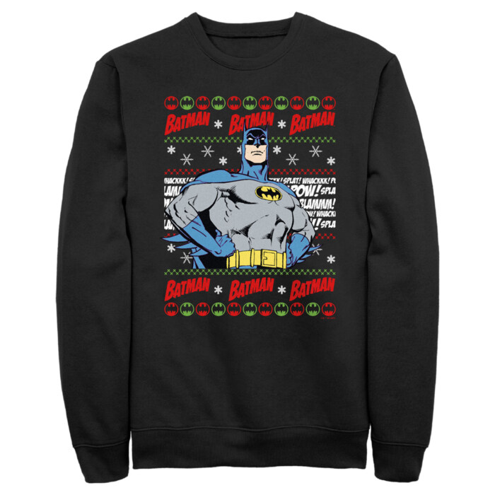 Men's Batman Christmas Sweater Adult Sweatshirt