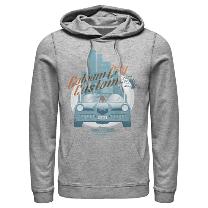 Men's Batman Custom Batmobile Adult Pull Over Hoodie