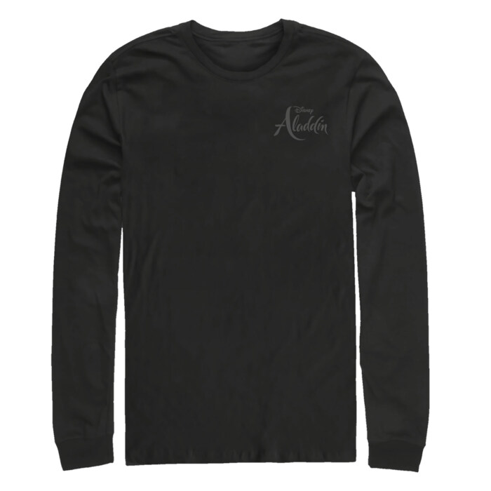 Men's Aladdin Title Logo Badge Adult Long Sleeve Shirt