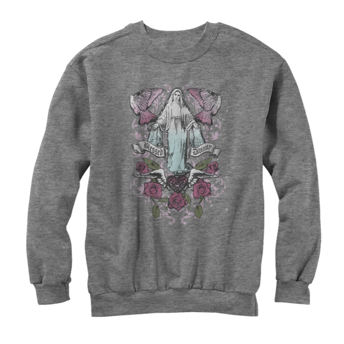 Men's Aztlan Blessed Divinity Virgin Mary Adult Sweatshirt