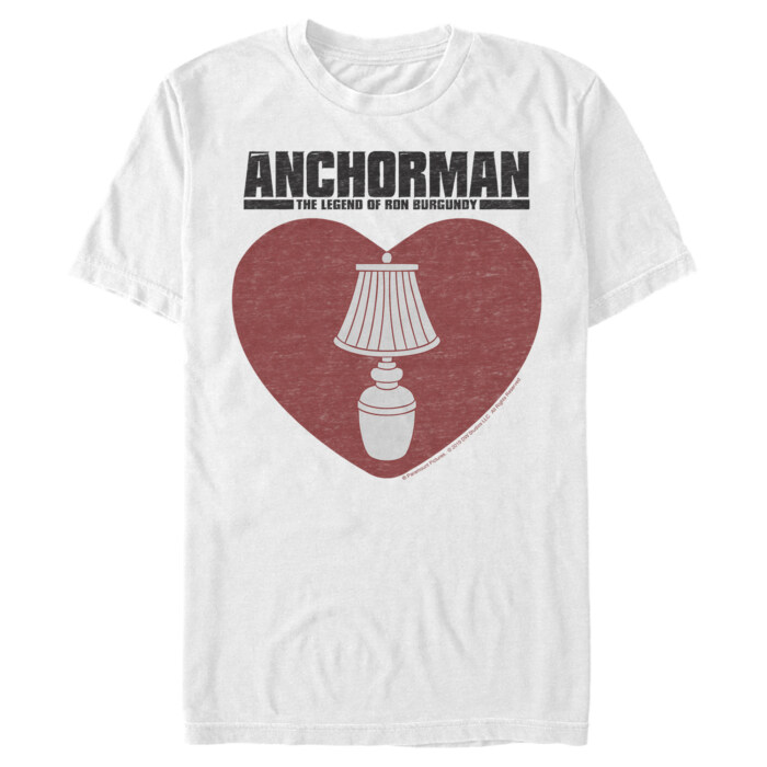 Men's Anchorman Heart Lamp Adult T-Shirt