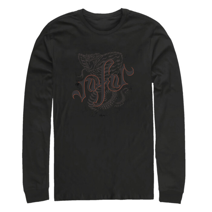 Men's Aladdin Jafar Cobra Scrawl Adult Long Sleeve Shirt