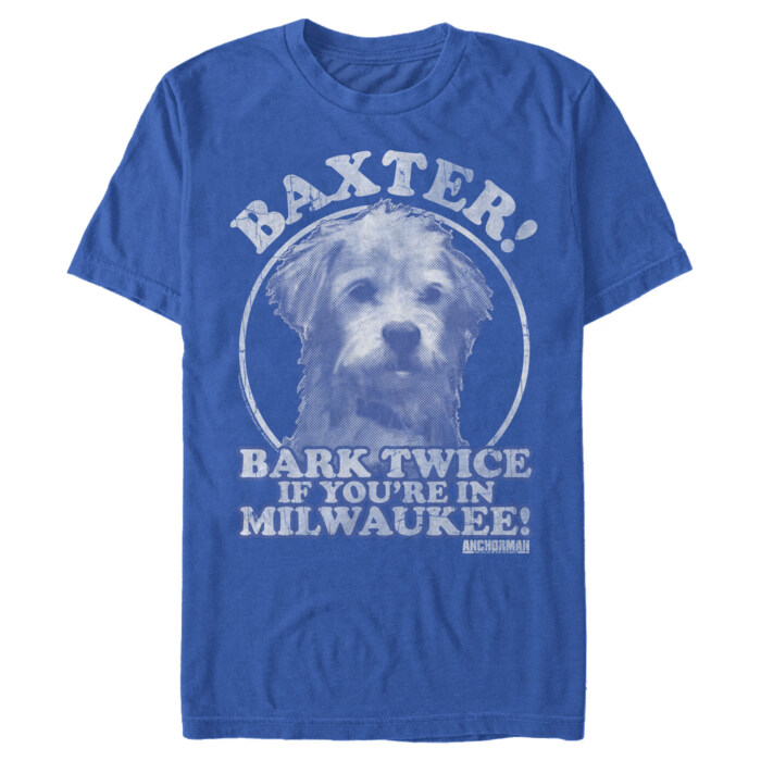 Men's Anchorman Baxter Bark Twice Adult T-Shirt