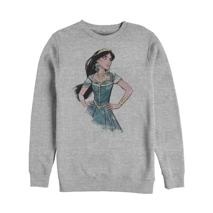 Men's Aladdin Jasmine Sketch Profile Adult Sweatshirt