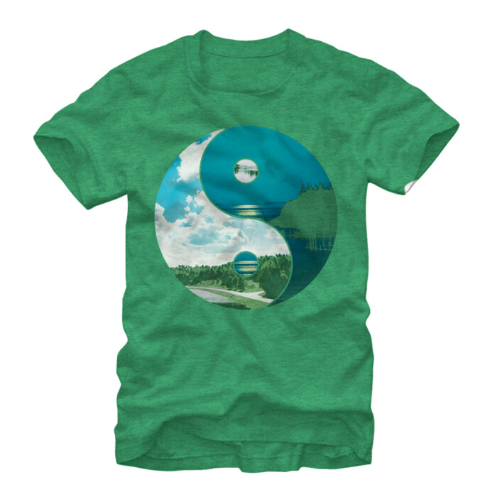 Men's Lost Gods Yin Yang Landscape Adult T-Shirt