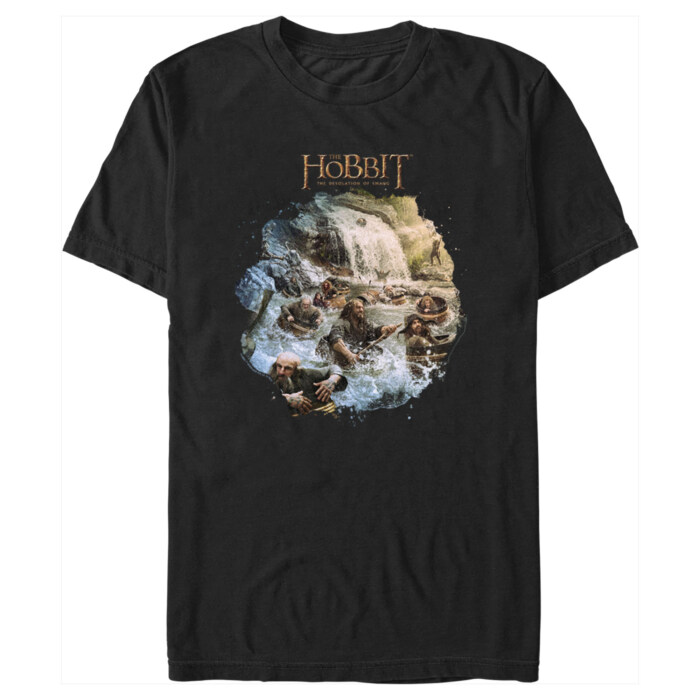 Men's The Hobbit: The Desolation of Smaug Dwarves River Ride Adult T-Shirt