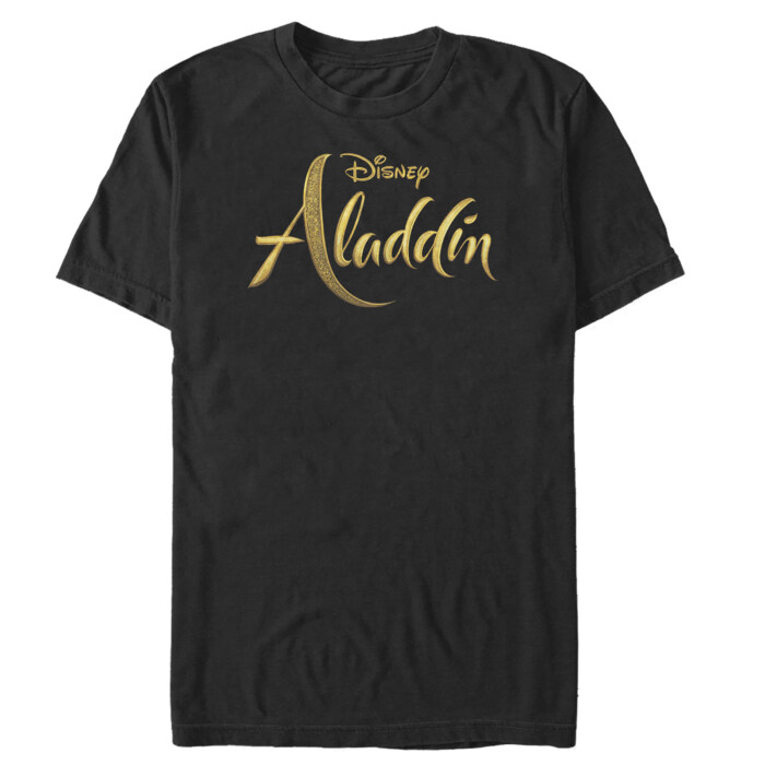 Men's Aladdin Script Logo Adult T-Shirt