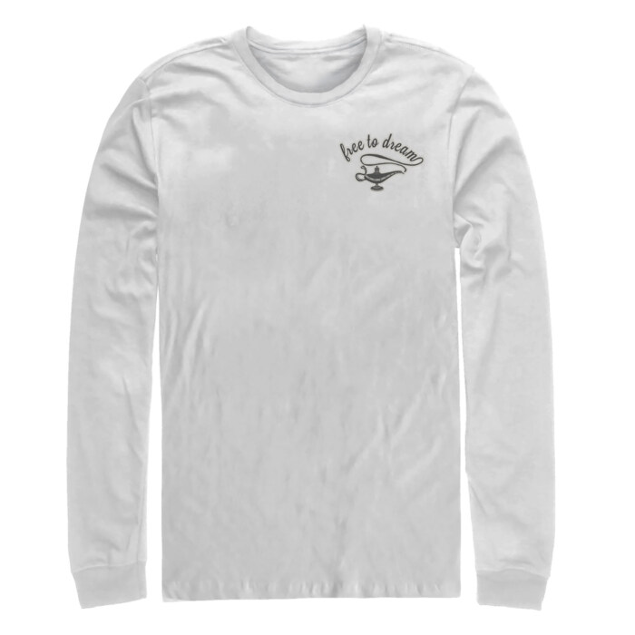 Men's Aladdin Free to Dream Badge Adult Long Sleeve Shirt