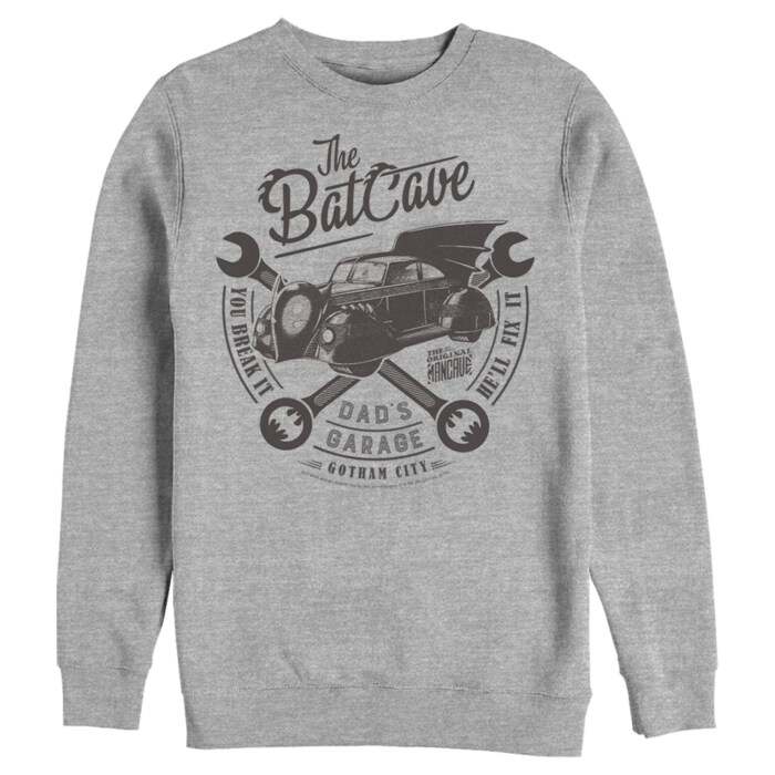 Men's Batman Bat Cave Dad's Garage Adult Sweatshirt