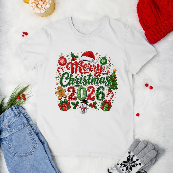 Merry Christmas 2026 Holiday Tee