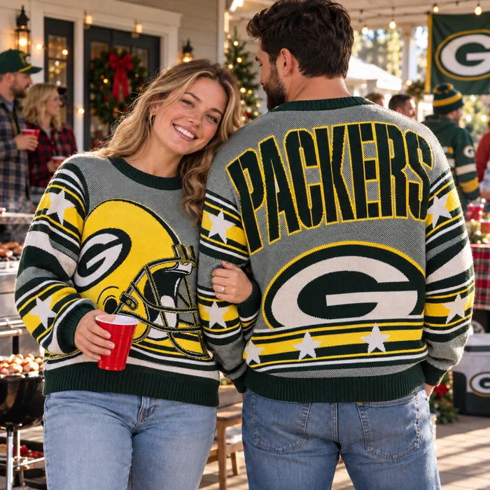 Green Bay Packers | Football Game Day Vintage Unisex Knitted Ugly Sweater
