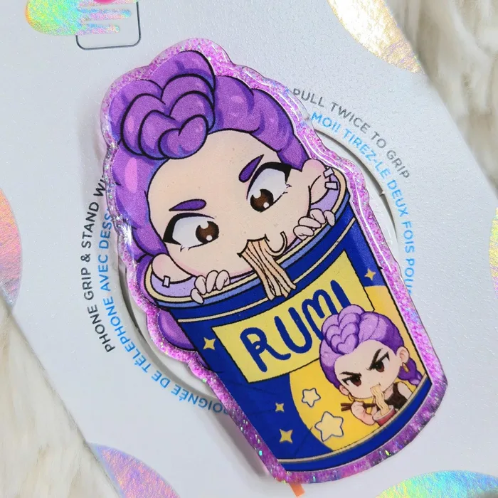 Popsocket Hunters Rumi PopSocket Phone Grip K Pop Demon Hunters Ramen Cup Design MagSafe ...