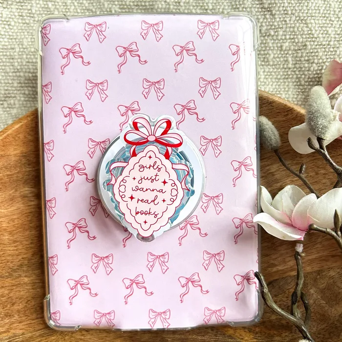 Girls Just Wanna Read Books Kindle Bookish Kindle Pink Phone Grip