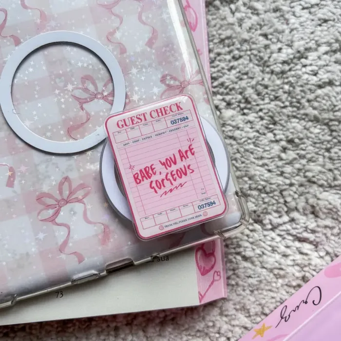 Self Love Babe You Are Gorgeous Guest Check Pink Coquette Phone Grip