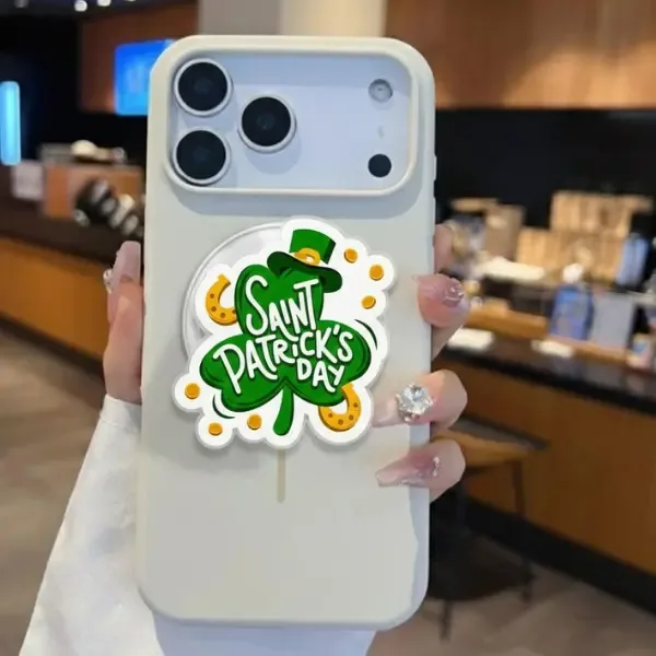 Saint Patrick S Day Shamrock Lucky Clover Green Hat Phone Grip