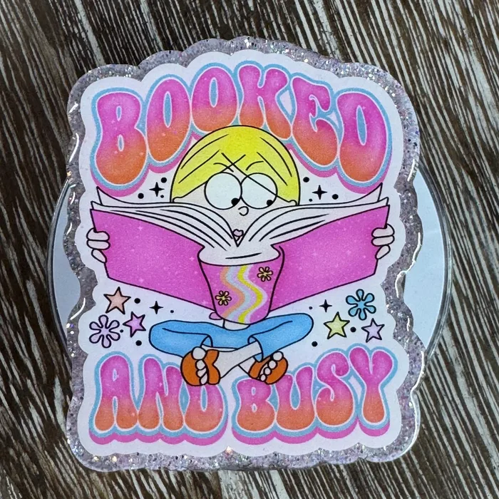Kindle Booked and Busy Kindle Book Lover Gift Bookish Phone Grip