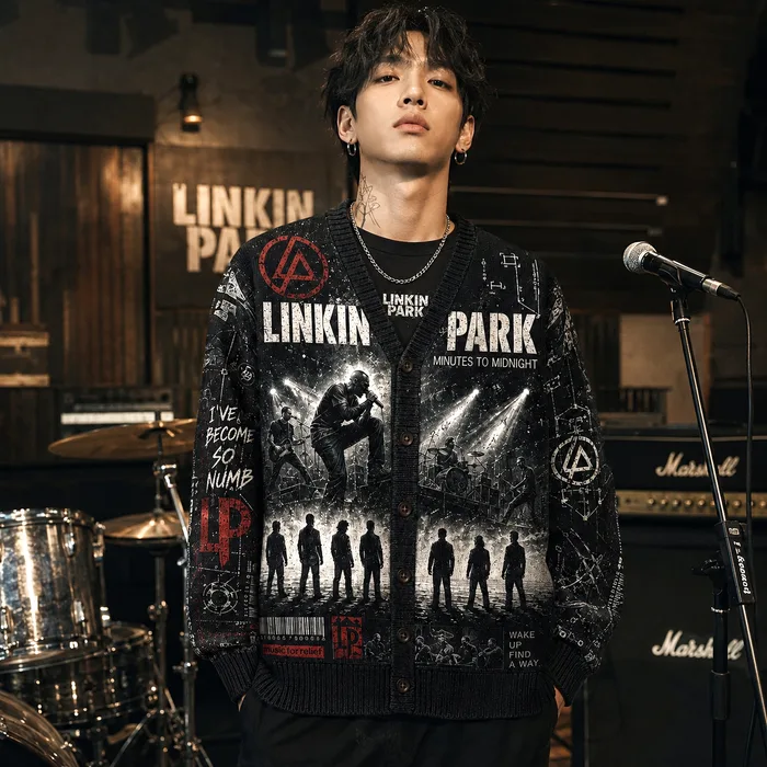 Rush A Farewell to Kings Cardigan, Geddy Lee Roll the Bones Progressive Rock Fan Design