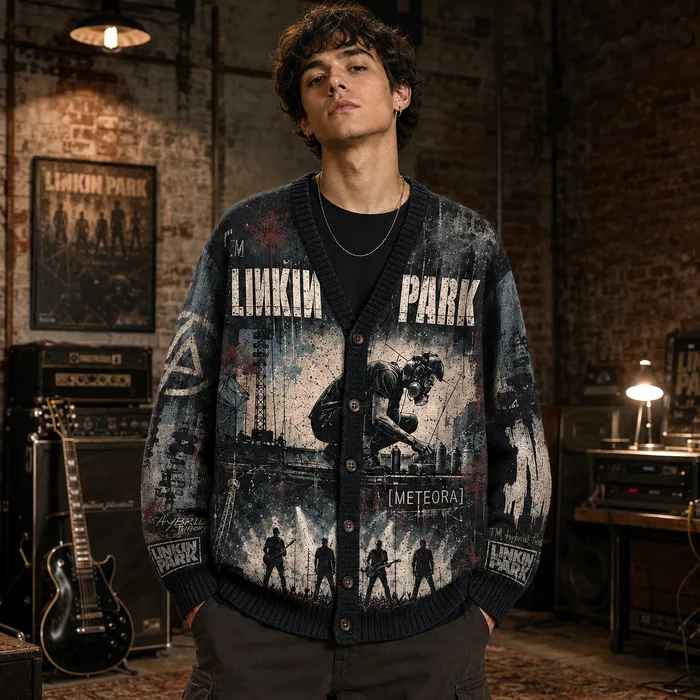 Rush A Farewell to Kings 1977 Cardigan, Alex Lifeson Counterparts Classic Rock Apparel