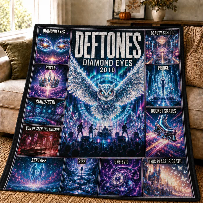 Deftones Diamond Eyes 2010 Throw Blanket, Sextape Song Inspired Decor, Chino Moreno Era Keepsake
