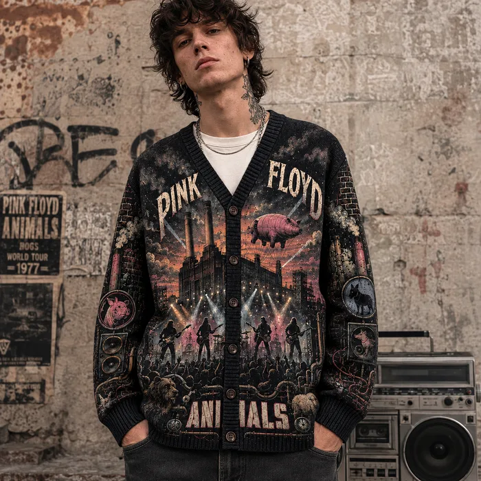 Rush A Farewell to Kings Cardigan, 2112 Temples of Syrinx Progressive Rock Fan Apparel