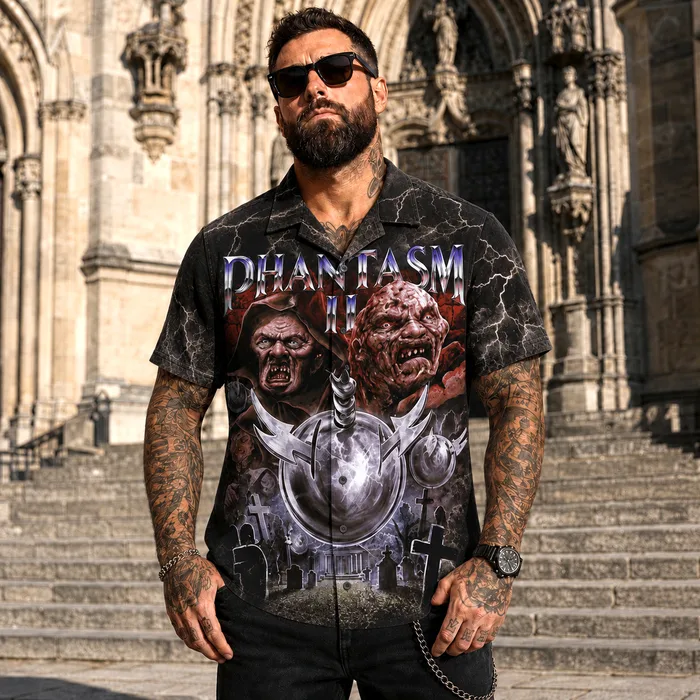 The Mystery Of Perigord Men's Hawaiian Shirt - Retro Horror Button Up