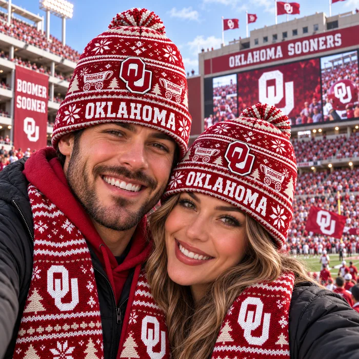 University of Oklahoma Sooners Knit Beanie Hat, Gaylord Family Memorial Tradition, OU Red River Rivalry Saturday Style